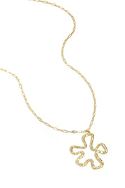 Ketting Hangende Bloemcharm Goud