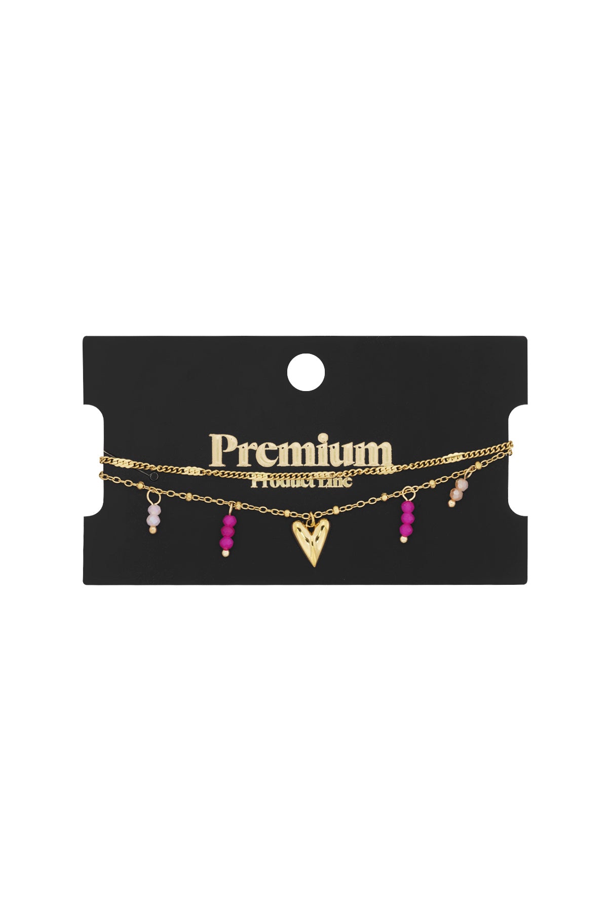 Armband dubbele liefde goud dames armband stainless steel waterproof Yehwang Ladylike Fashion