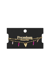 Armband dubbele liefde goud dames armband stainless steel waterproof Yehwang Ladylike Fashion