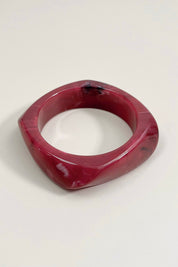Armband plastic bordeaux resin dames armband rood