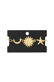 Armband zon maan ster goud stainless steel waterproof Yehwang Ladylike Fashion