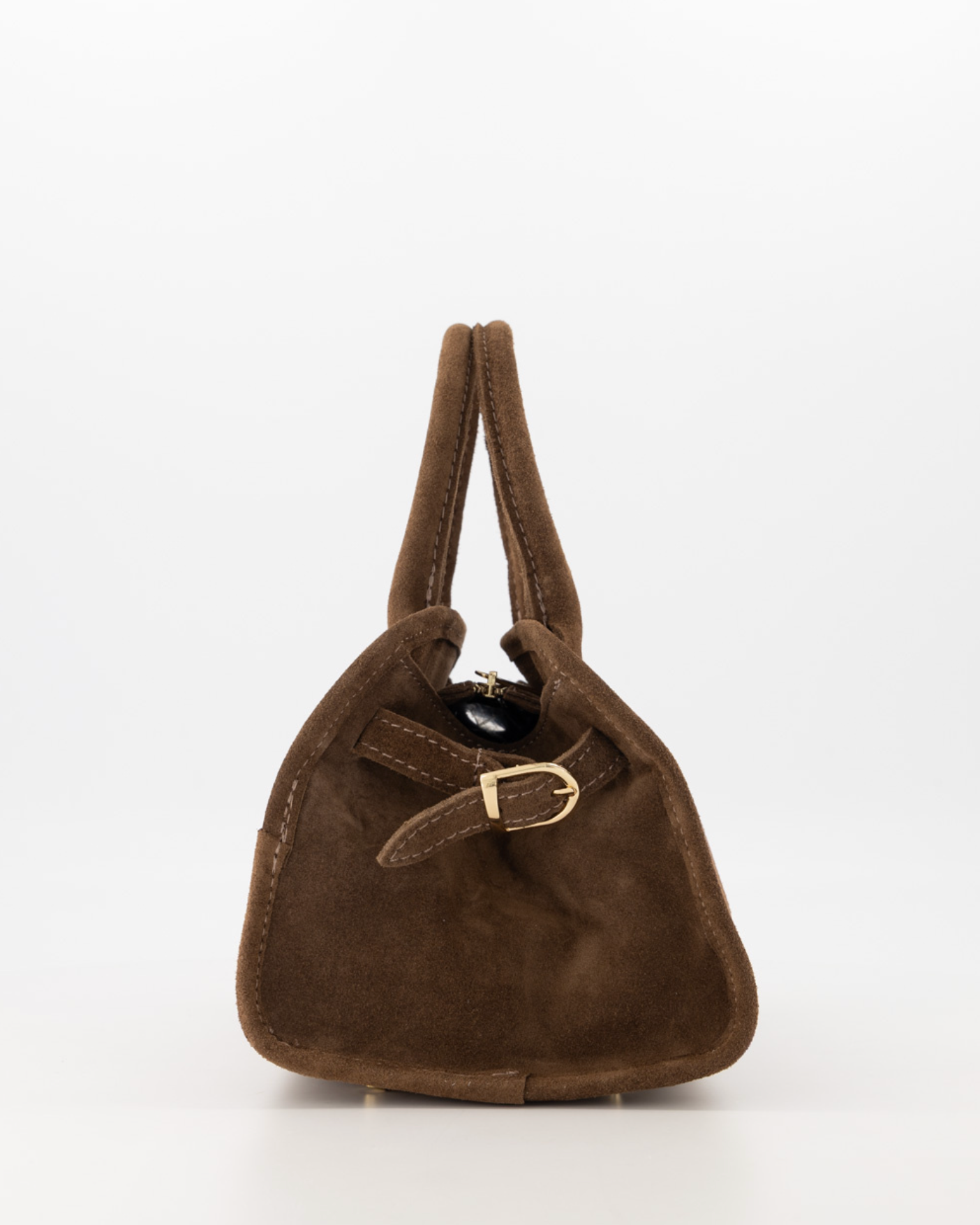Baby merlot suede schoudertassen taupe leren dames tas