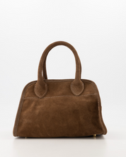 Baby merlot suede schoudertassen taupe leren dames tas