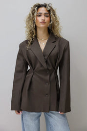 Blazer Getailleerd Bruin