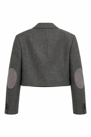 Atelier Series Reworked Designer Blazer Cropped Grijs