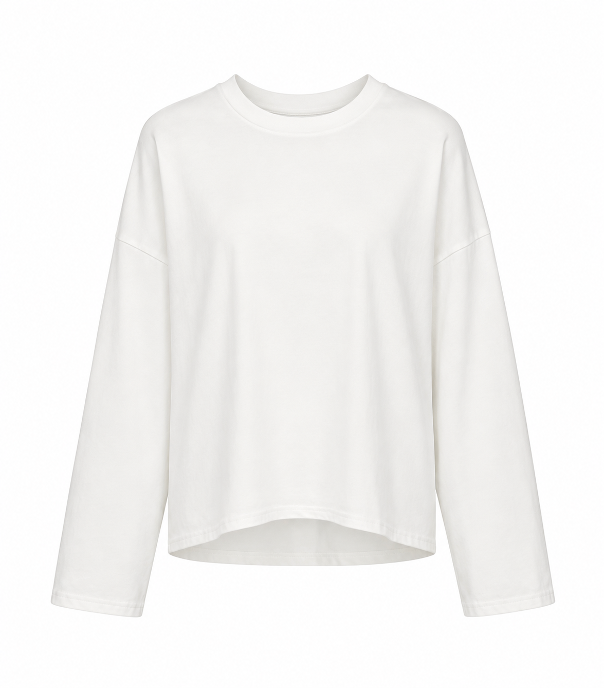 T-Shirt Lange Mouwen Strik Detail Wit
