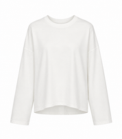 T-Shirt Lange Mouwen Strik Detail Wit