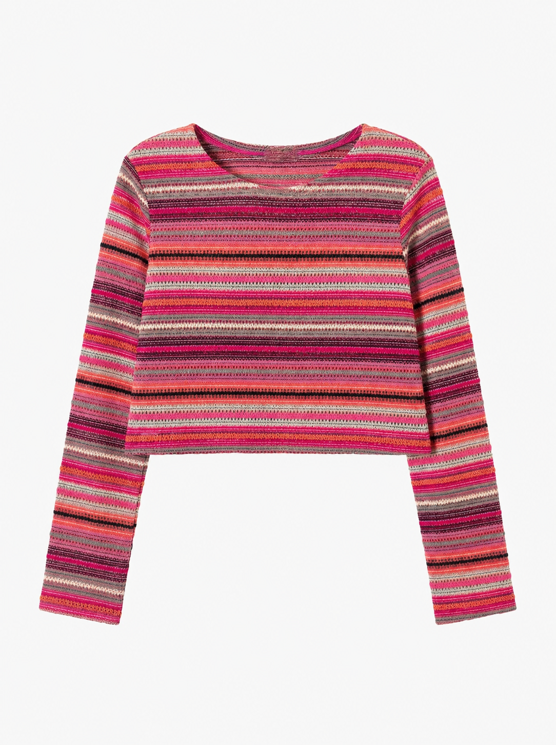 Gehaakte Top Gestreept Roze