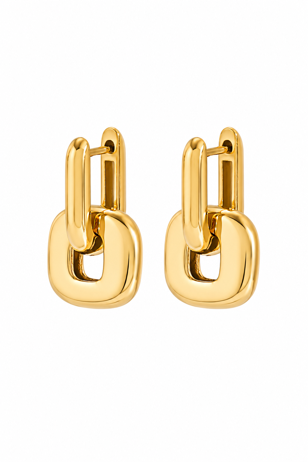 Oorbellen Linked Duo Goud