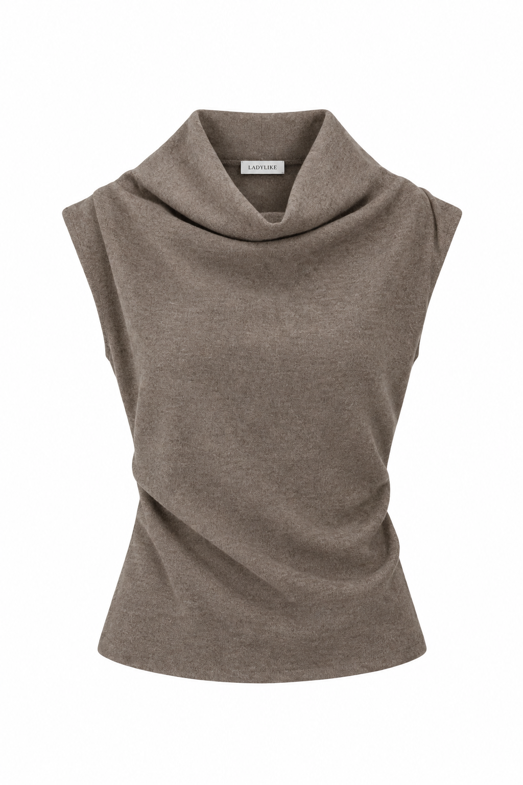 Top Hoge Hals Taupe