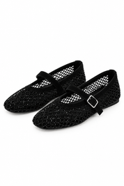Ballerina’s Mesh Glitters Zwart
