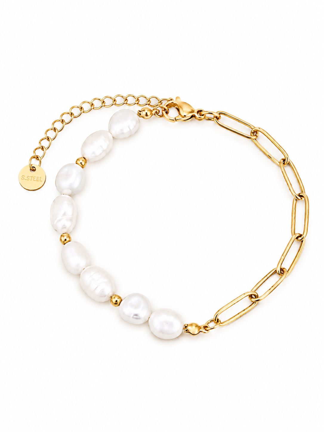 Armband Pearl Link Goud