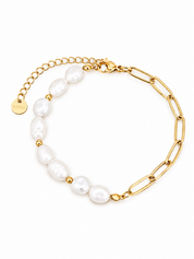 Armband Pearl Link Goud