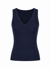 Hemd Topje V-Hals Donker Blauw