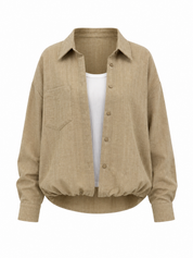 Blouse Strepen + Tanktop Olijf Groen
