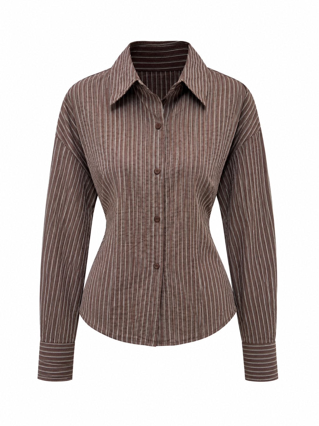 Blouse Getailleerd Bruin
