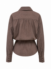 Blouse Getailleerd Bruin