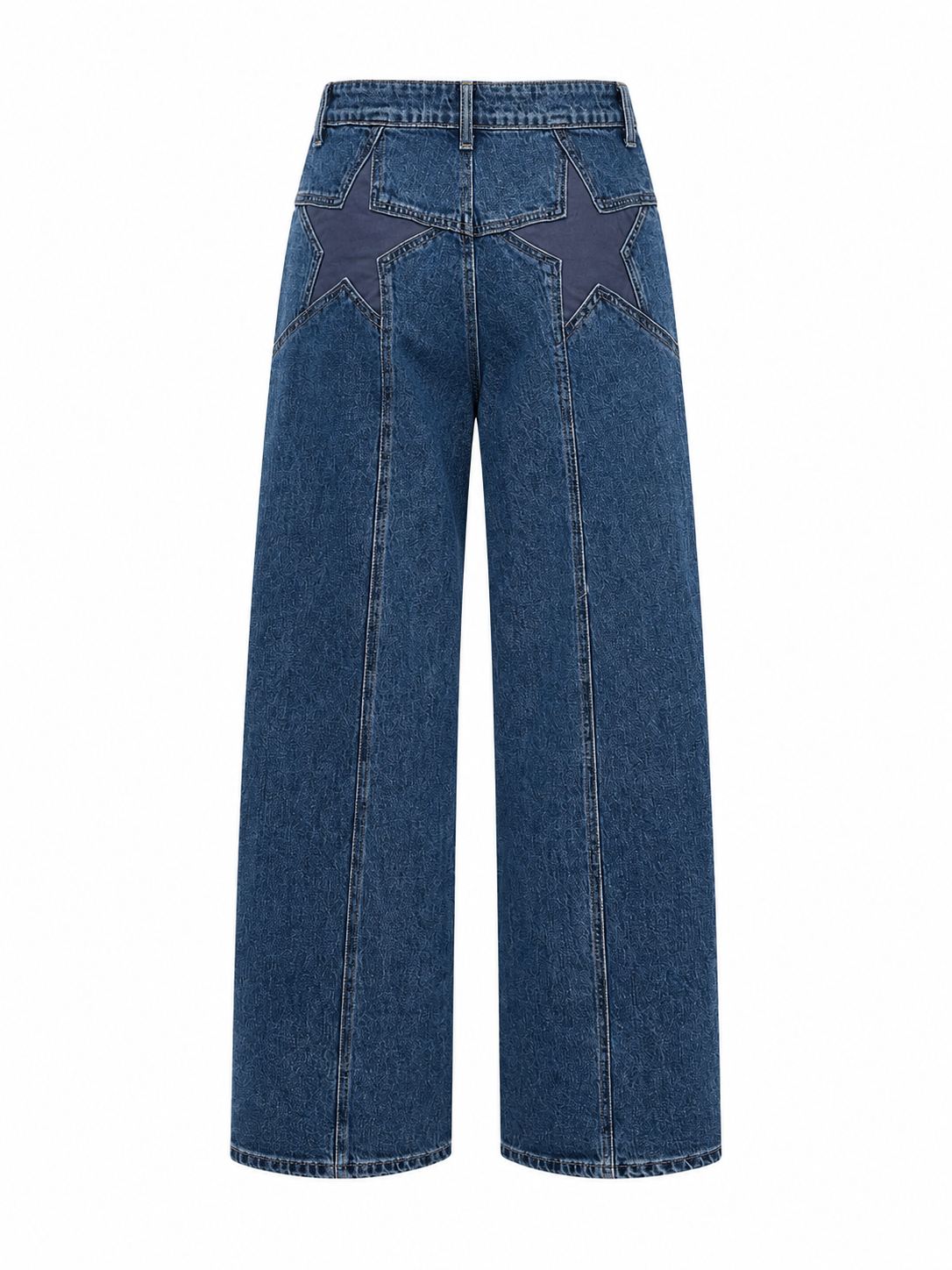 Wide Leg Jeans Mid Waist Sterren 2101-3