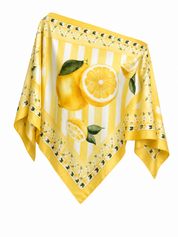 Lemon Print Sjaal Top Geel