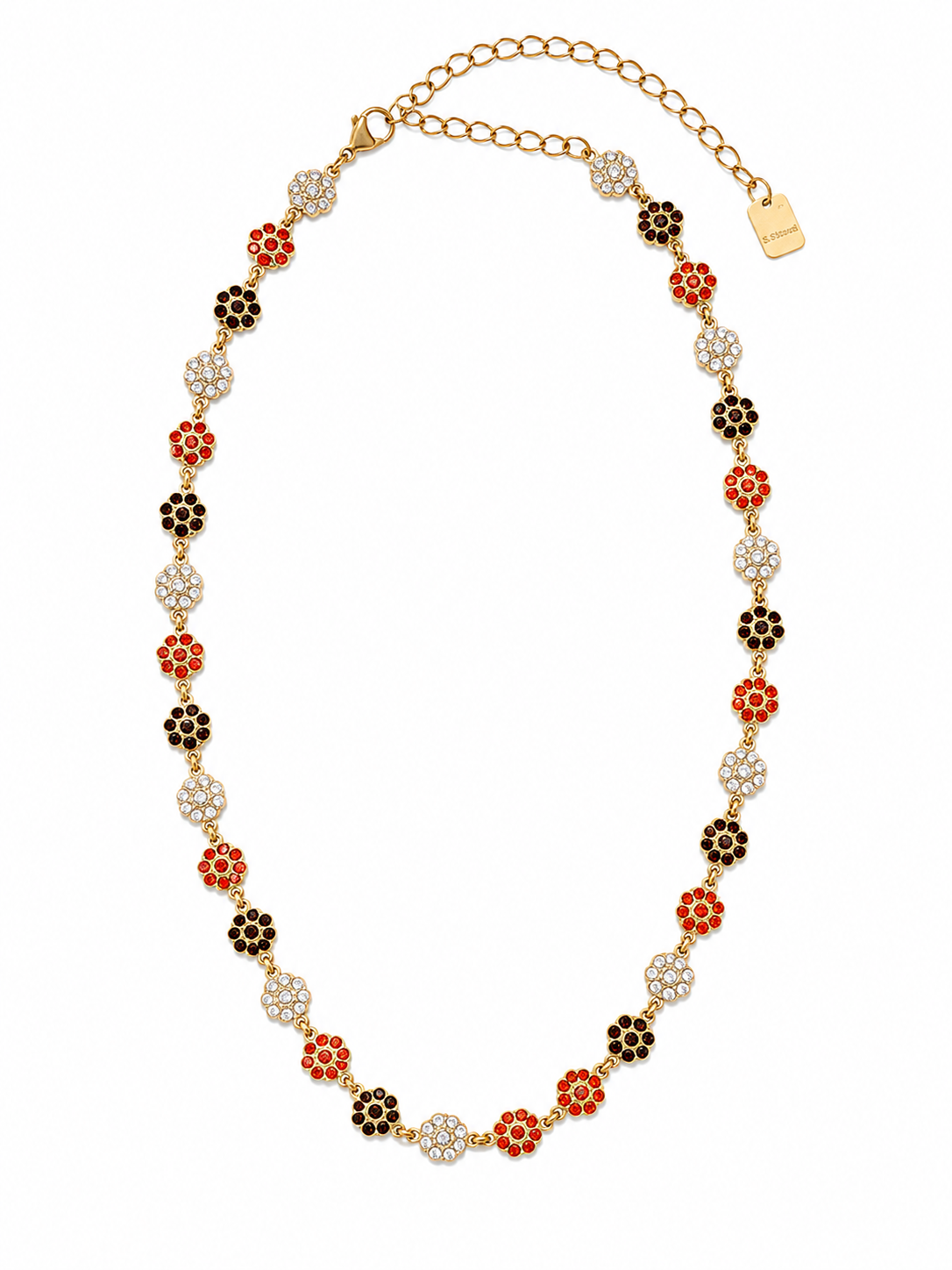 Ketting Shiny Bloemen Goud/Bruin