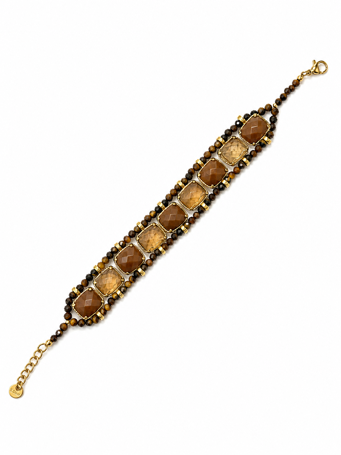 Armband Stenen Bruin