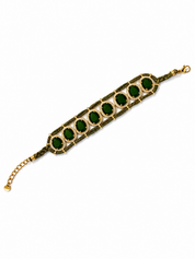 Armband Ovale Stenen Olijf Groen