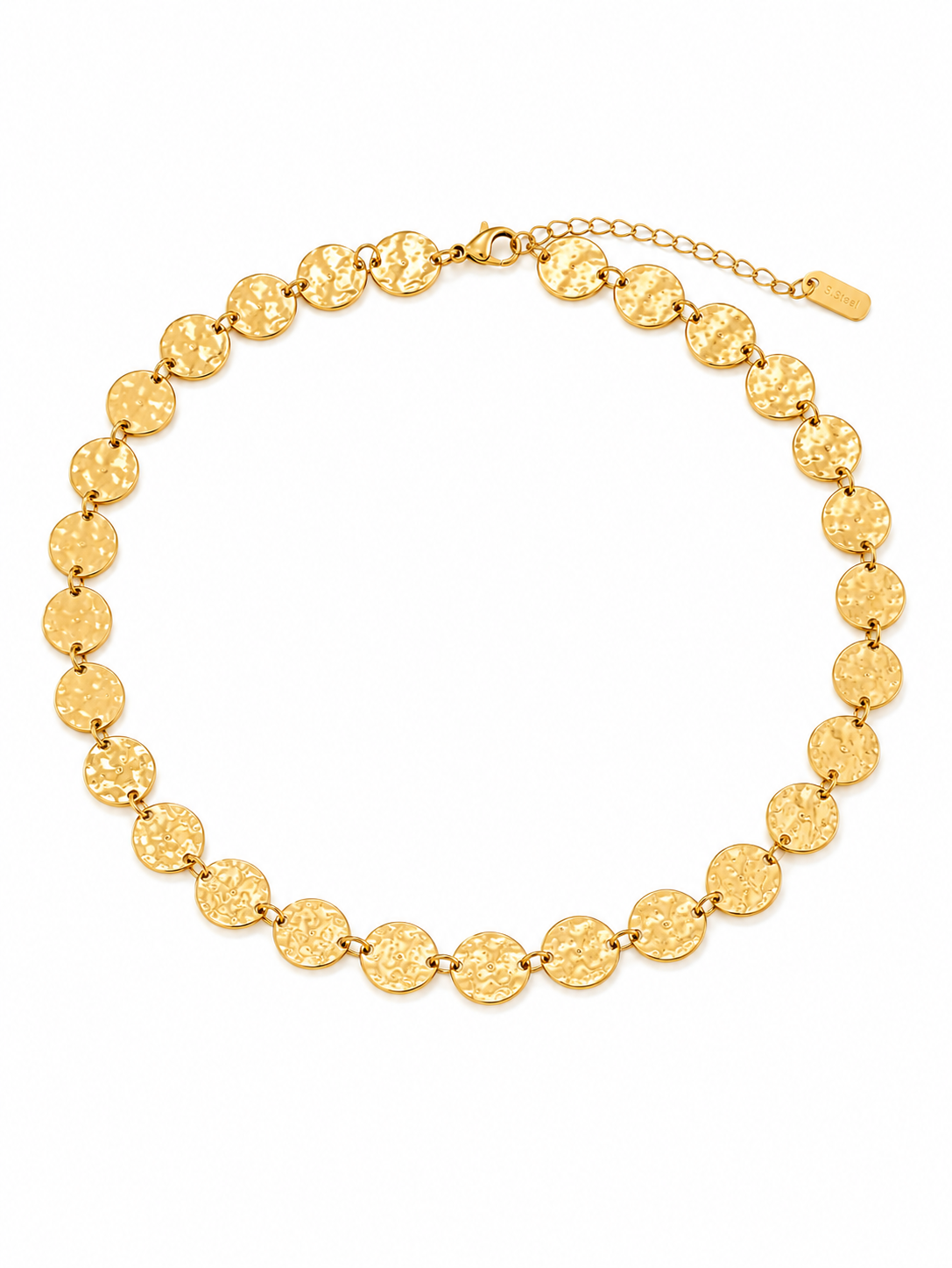 Ketting Textuur Muntjes Goud