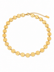 Ketting Textuur Muntjes Goud