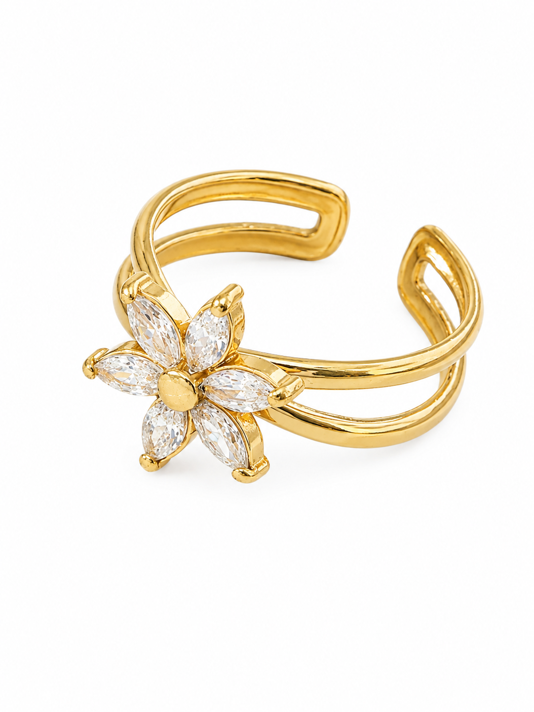 Ring Bloemmotief Goud
