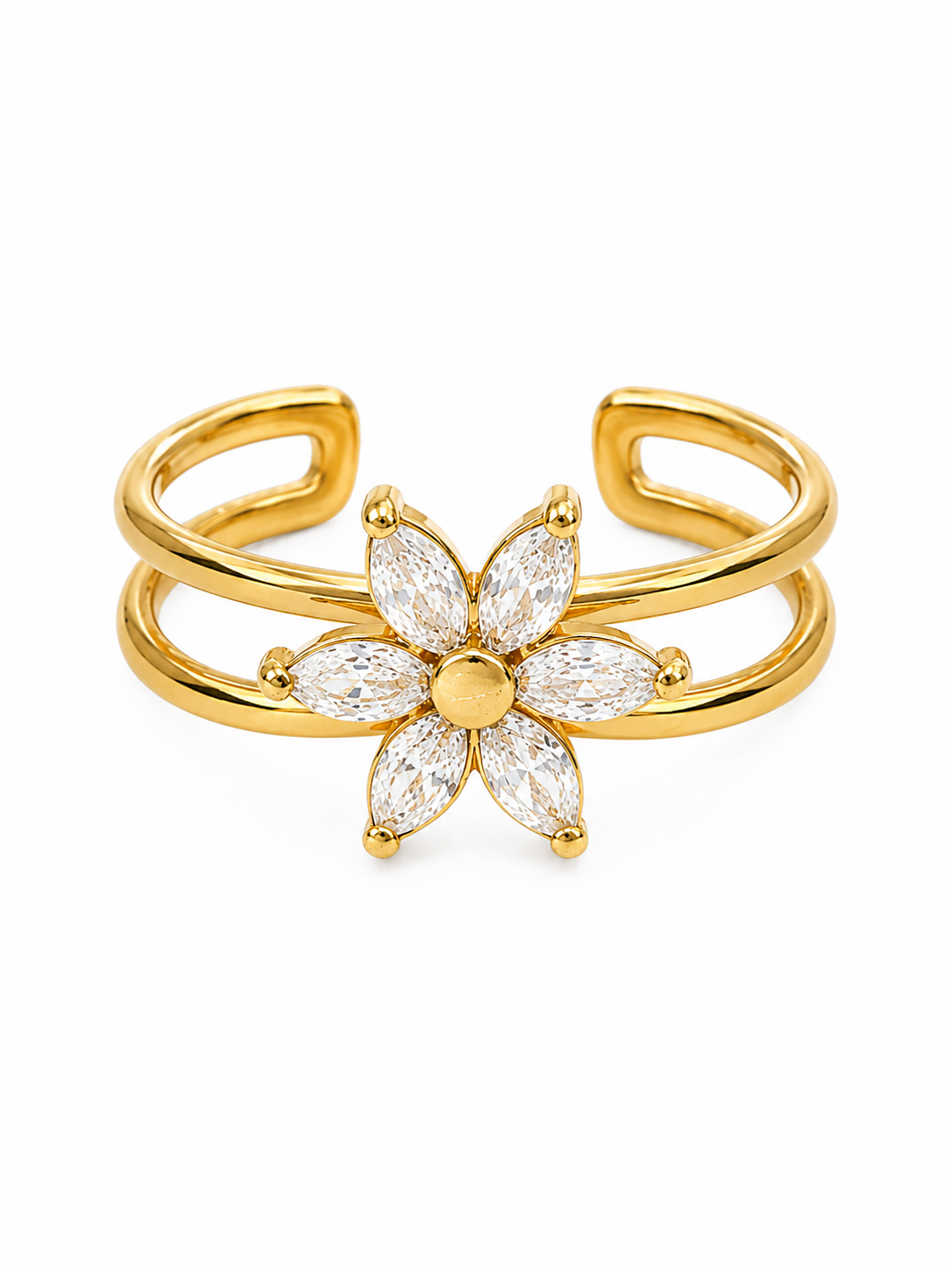 Ring Bloemmotief Goud