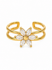 Ring Bloemmotief Goud