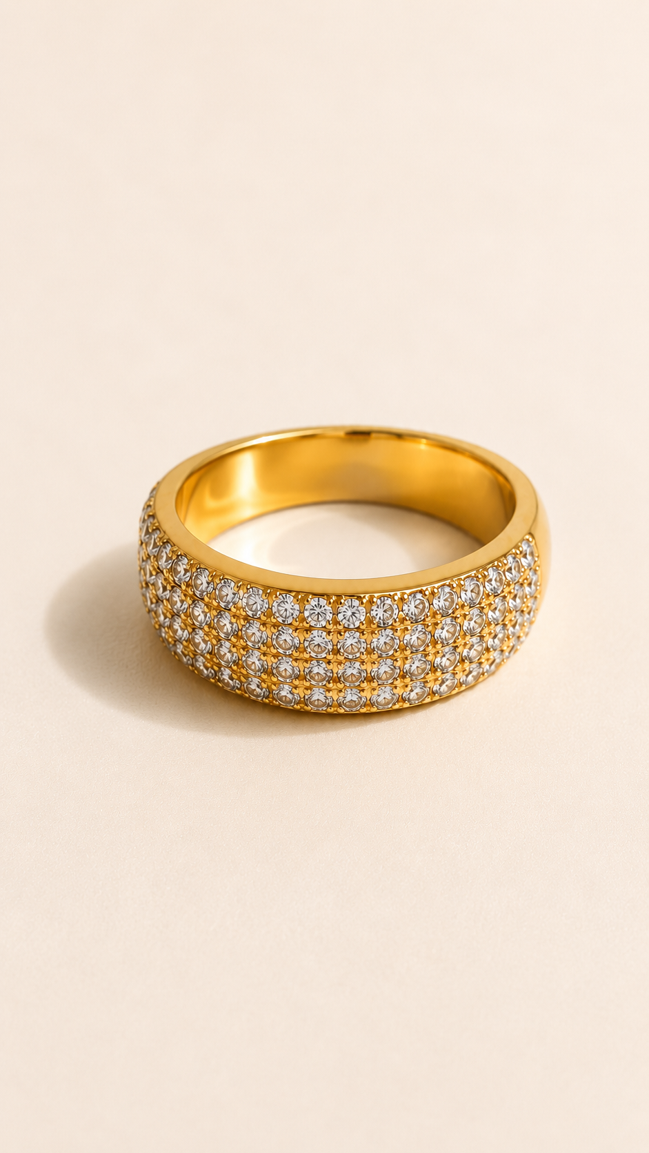 Ring Bold Strass Goud