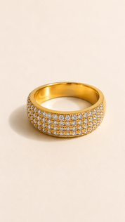 Ring Bold Strass Goud