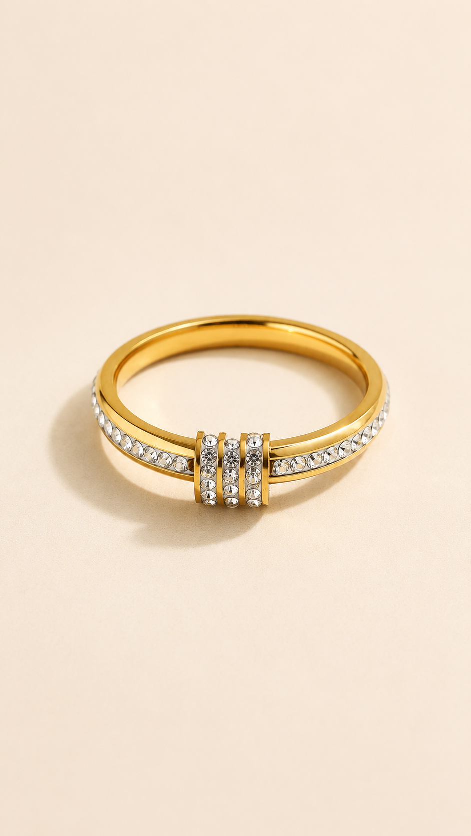 Ring Crystal Line Goud