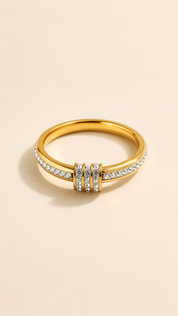 Ring Crystal Line Goud