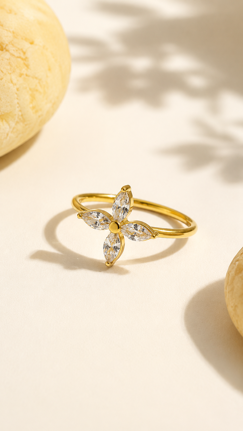 Ring Smalle Bloem Goud