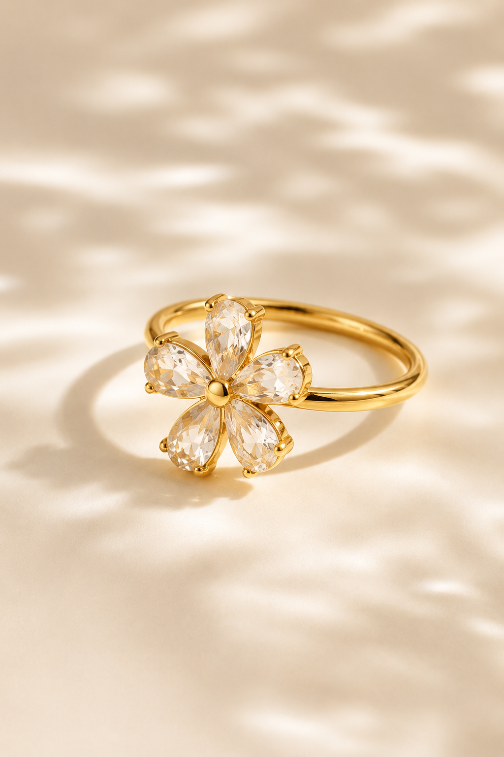 Ring Crystal Bloom Goud