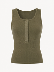 Tanktop Ribbed Khaki