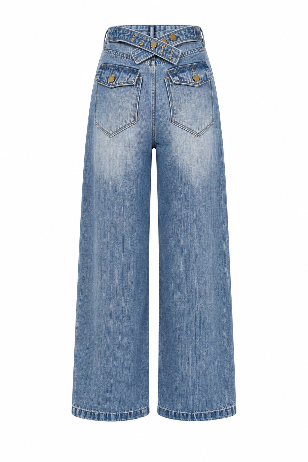 Jeans Back Details Blauw 985
