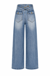 Jeans Back Details Blauw 985