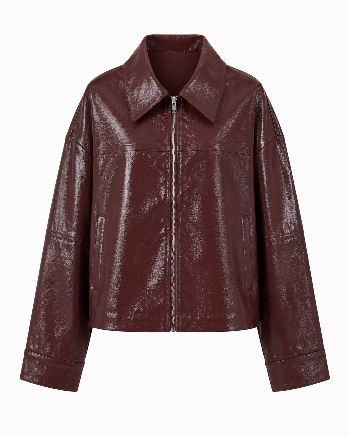 Oversized Lak Jas Bordeaux