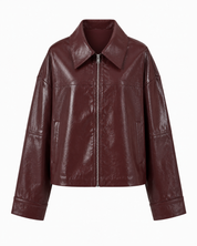 Oversized Lak Jas Bordeaux