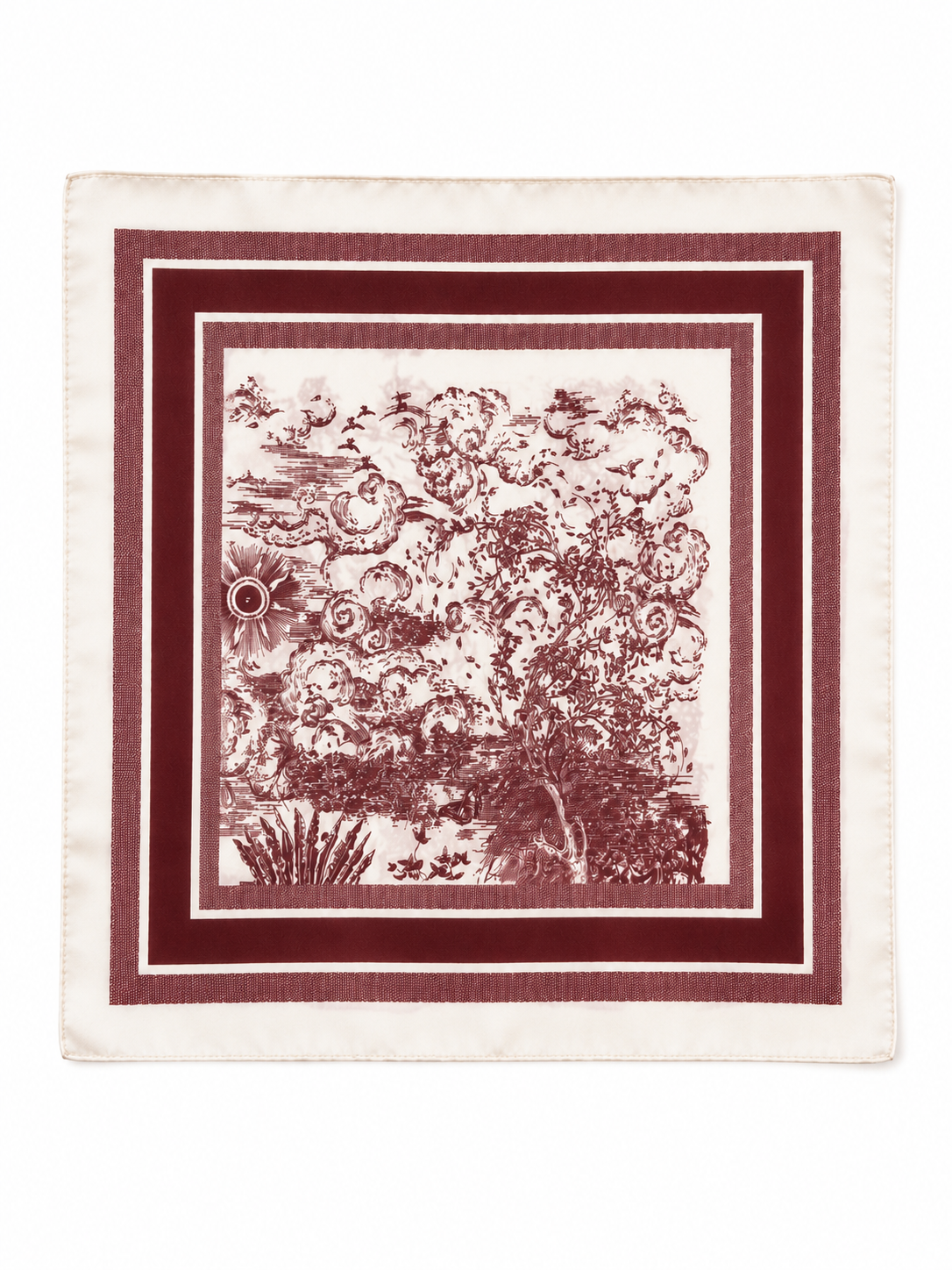 Sjaal Print Bordeaux