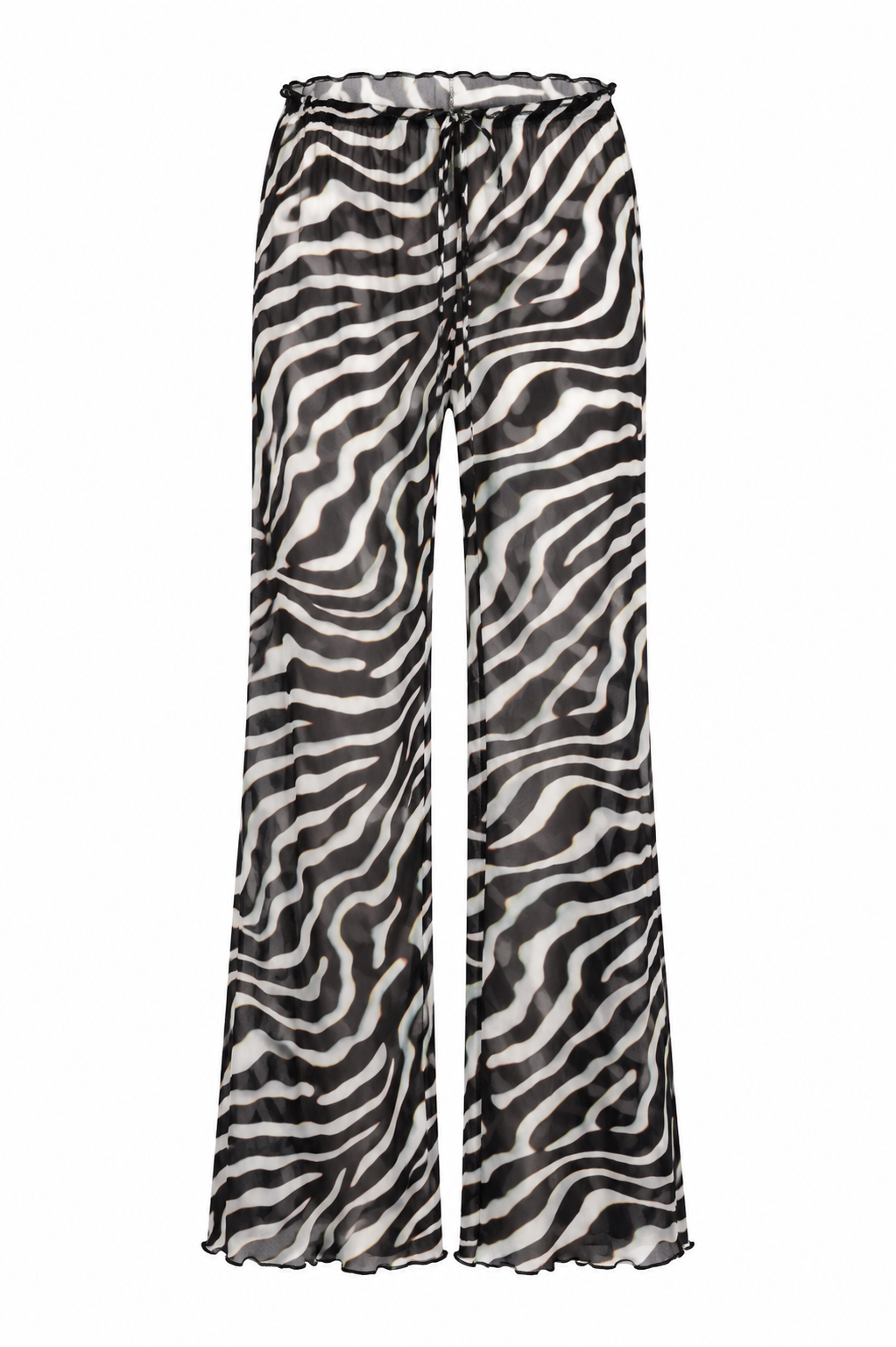 Broek See Through Zebra Zwart