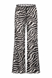 Broek See Through Zebra Zwart