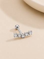 Piercing Crystal Arc Zilver
