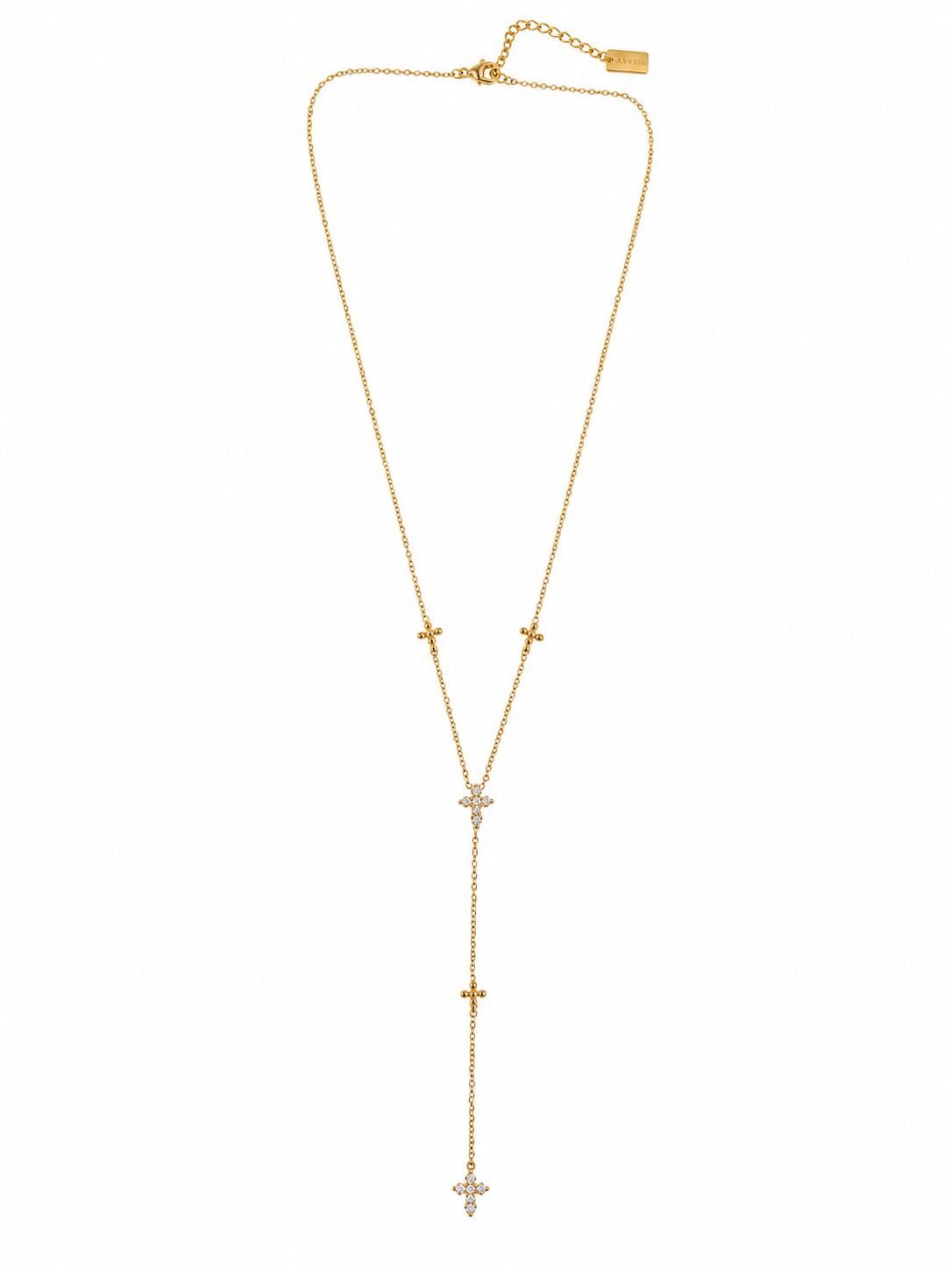 Ketting Cross Drop Goud
