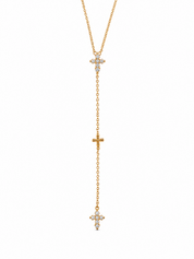 Ketting Cross Drop Goud