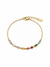 Armband Gekleurde Steentjes Goud