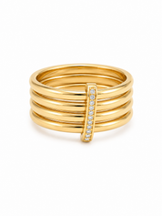 Ring Chunky Linked Goud